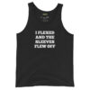 mens-staple-tank-top-black-front-698d1d16a87b8.jpg I Flexed and the Sleeves Flew Off – Gym Humor Men’s T-Shirt